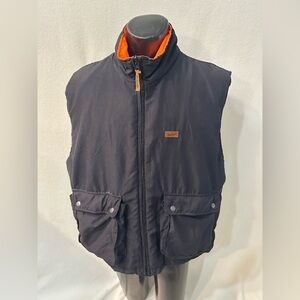 Woolrich Puffer Vest Men’s XL Reversible Black/Blaze Thermore Insulated READ*